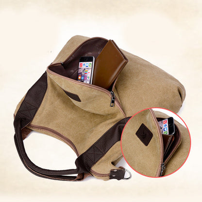 Miranda – Minimalistische Retro Schoudertas van Vintage Canvas