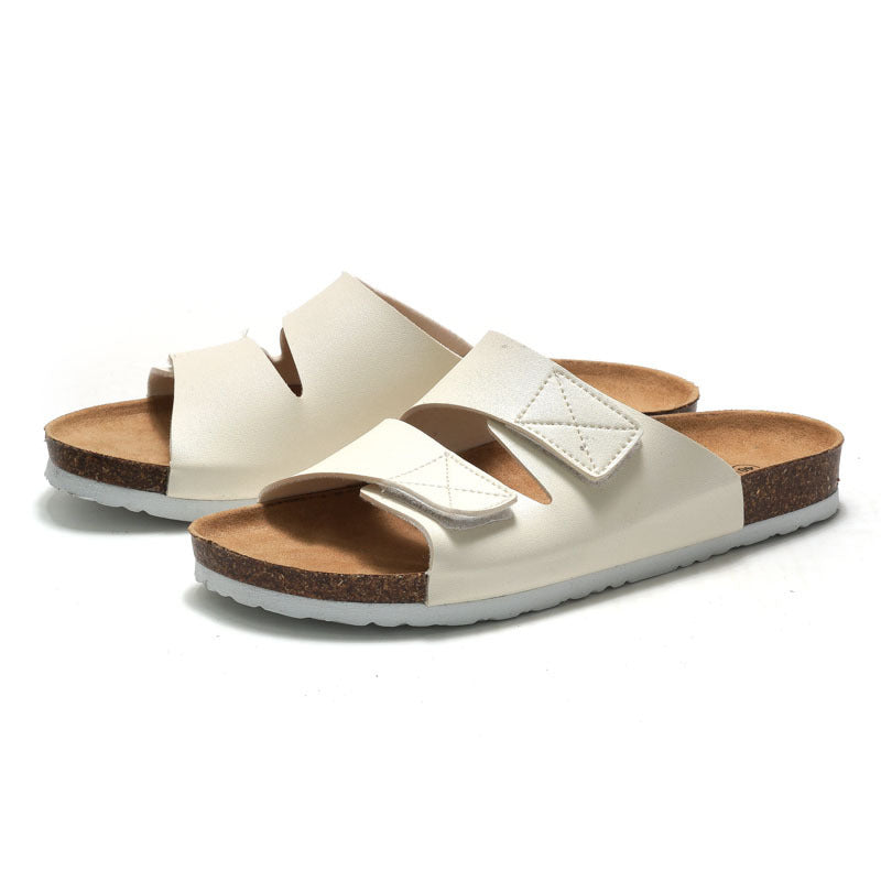Duncan – Kork-Huisschoenen met Klittenbandsluiting