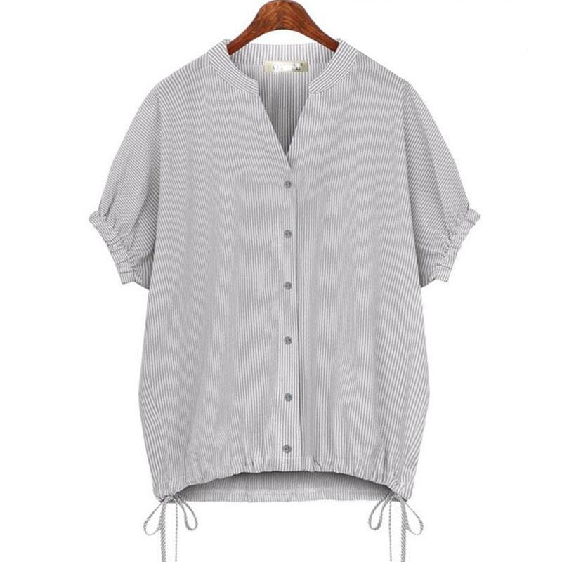 Angela – Blouse met losse strepen en raglanmouwen