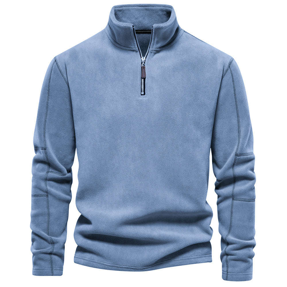 Arthur – Stehkragen Zip Sweatshirt met Fleece, casual trui voor heren