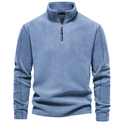 Arthur – Stehkragen Zip Sweatshirt met Fleece, casual trui voor heren