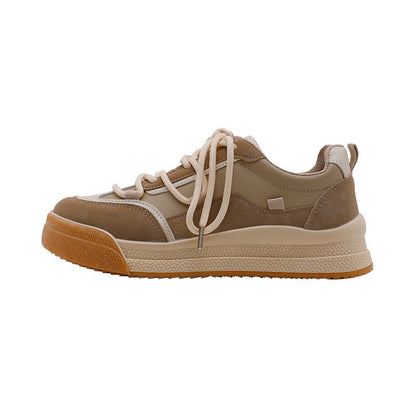 Marion – Vrijetijdssneakers in Melkthee Kleuren met Dikke Zool