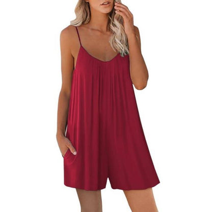 Mandy – Casual Mouwloze Jumpsuit met Zakken