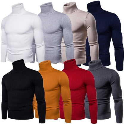 Ron – Thermo-Turtleneck Pullover voor Heren in Effen Designs