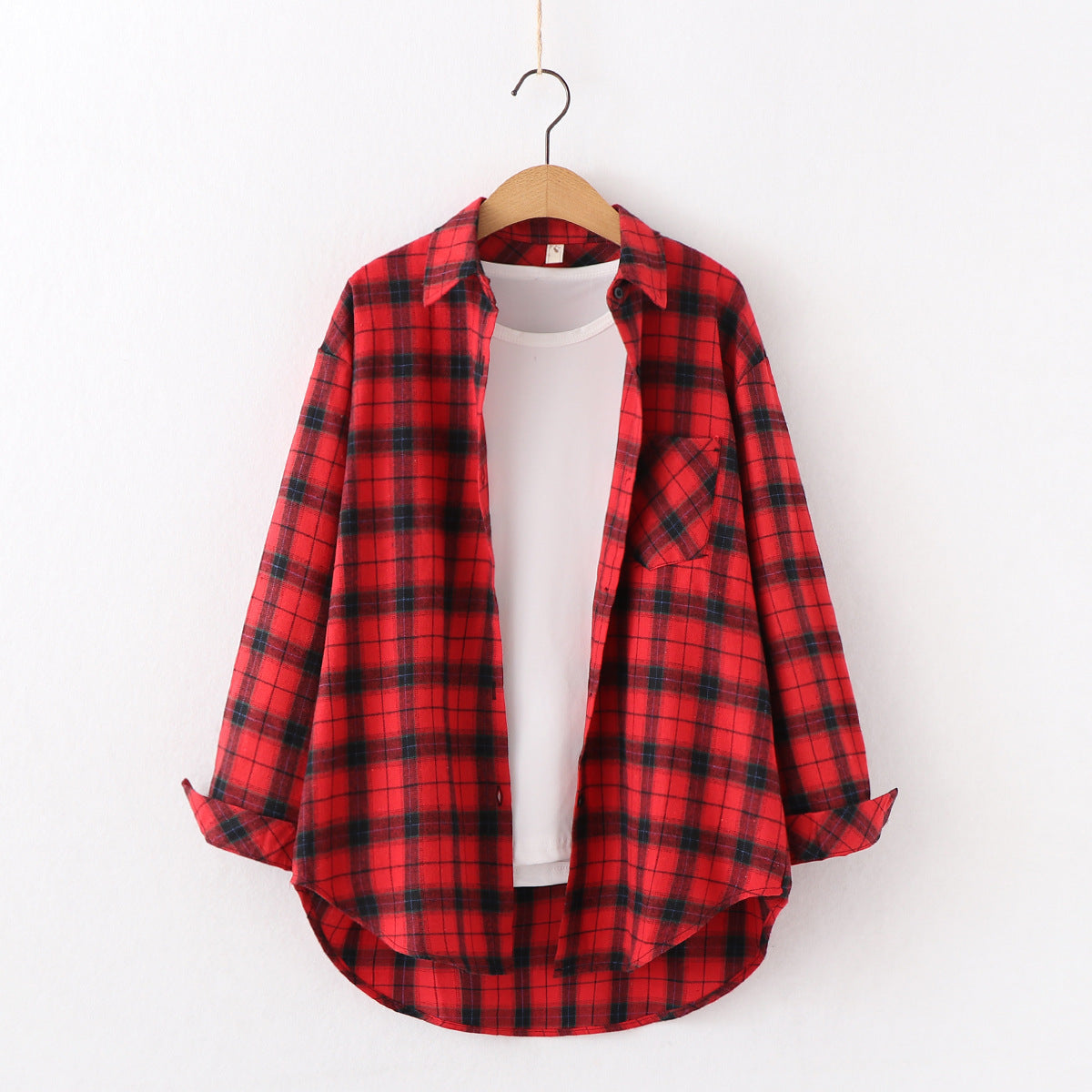 Ann – Karo Damesblouse met losse pasvorm