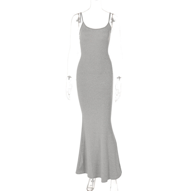 Natasha – Sexy Smalle Straploze Lange Jurk