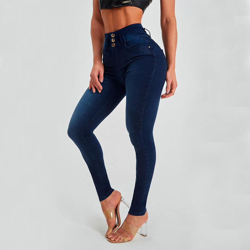 Francesca – Hooggetailleerde Skinny Damesjeans met Vormend Effect