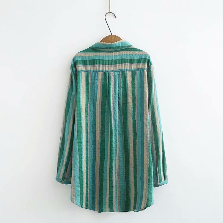 Pamela – Luchtige Blouse met Gestreepte Reverskraag voor Dames in de Herfst
