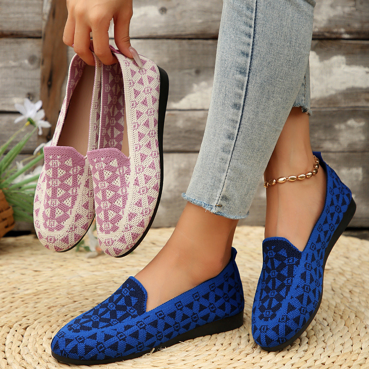 Ruby – Ademend Gebreide Slippers voor Dames