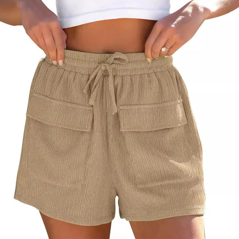 Mary – Zomerse Drawstring Shorts met Zakken voor Dames