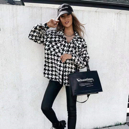 Imogen – Winterblouse met Klassiek Ruitpatroon voor Dames