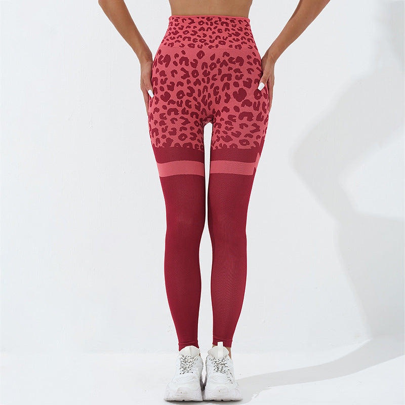 Julie – Hoog getailleerde naadloze fitnessleggings met luipaardprint