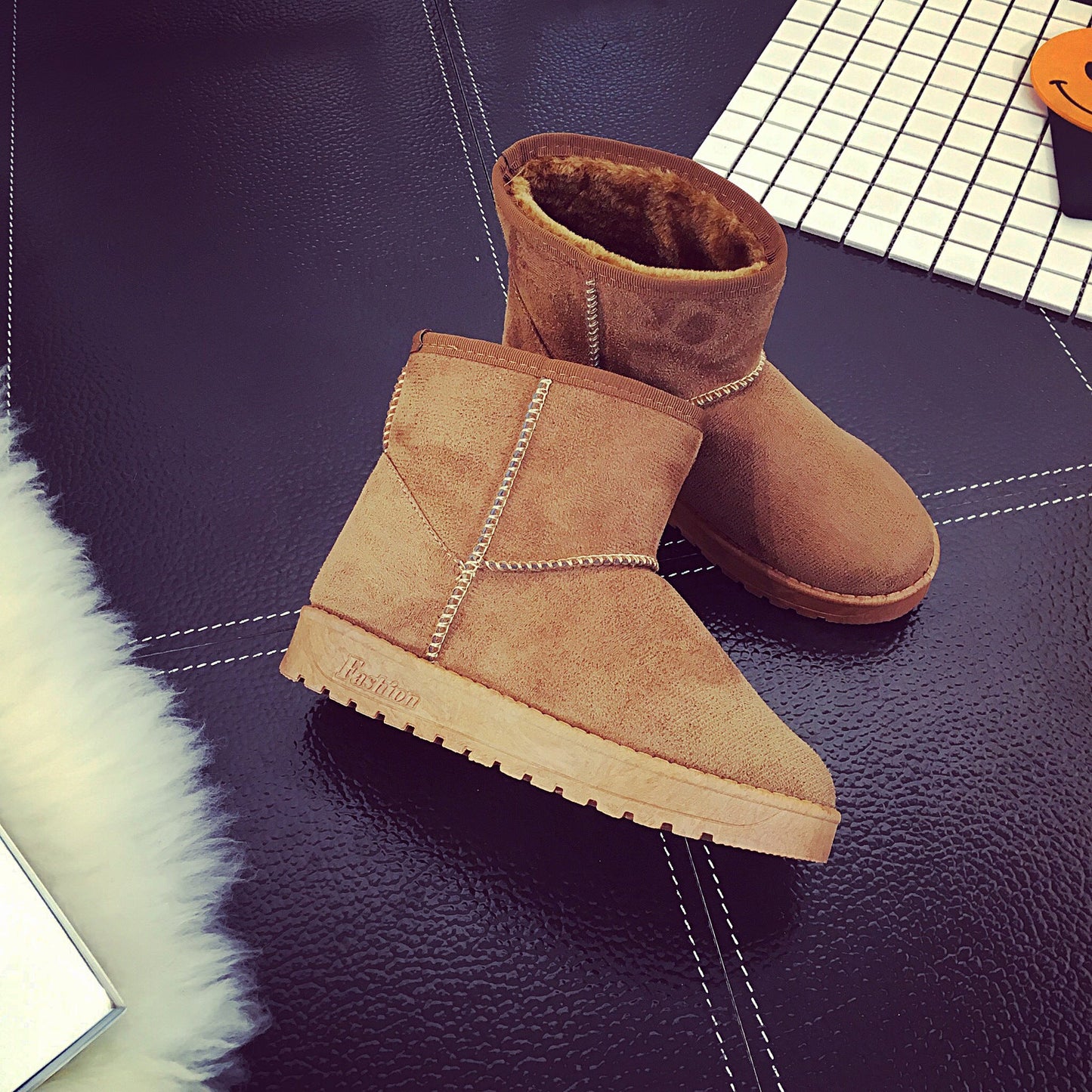 Nicola – Winterse Faux-Fur Dameslaarzen