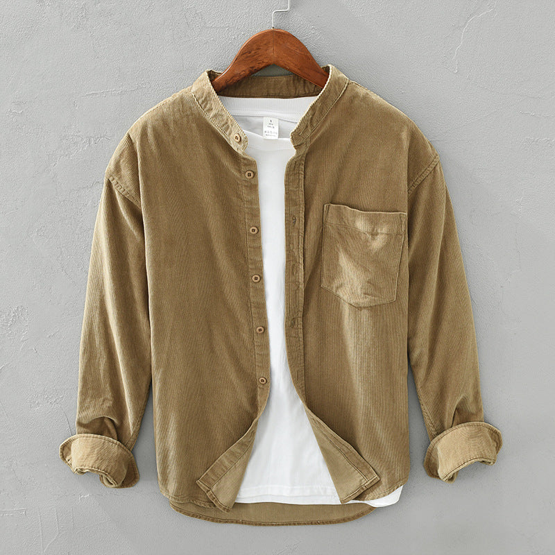 Adrian – Casual Corduroy Overhemd met Lange Mouwen