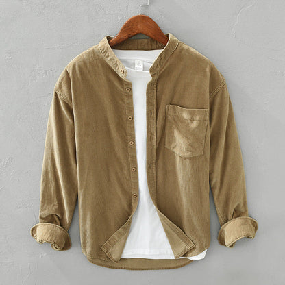 Adrian – Casual Corduroy Overhemd met Lange Mouwen