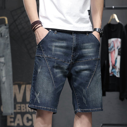 Joe – Dunne Stretch-Vijf-Punt-Denim-Shorts voor Mannen