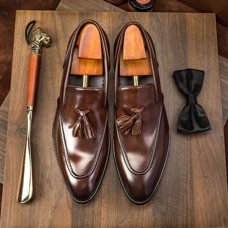 Lawrence – Business Casual Kwastenschoenen van vegan leer