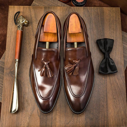 Lawrence – Business Casual Kwastenschoenen van vegan leer