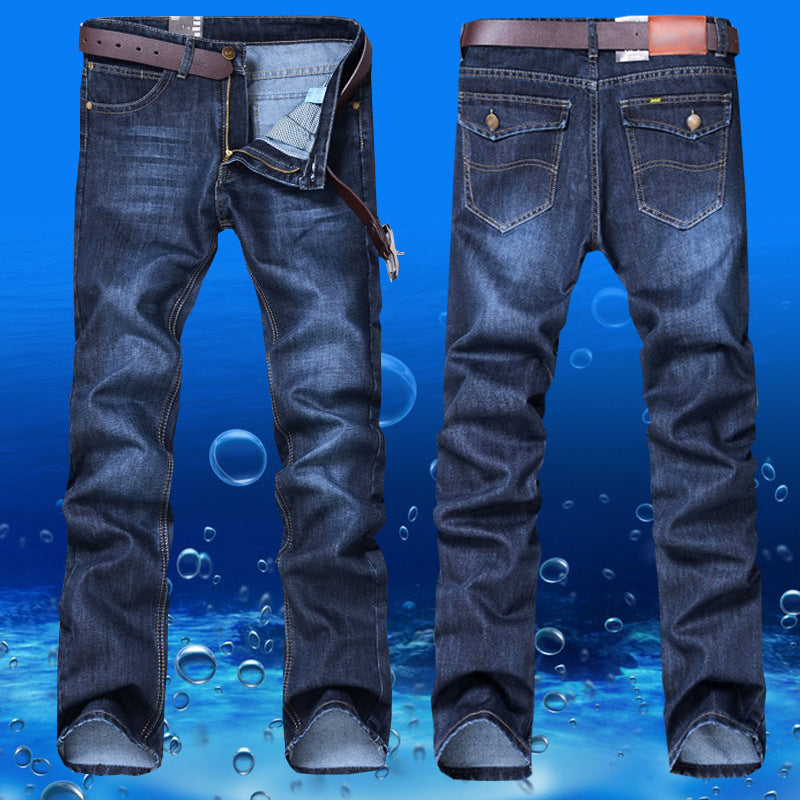 Ryan – Rechte Slim-Fit Herenjeans in Donkerblauw