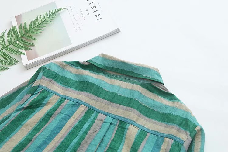 Pamela – Luchtige Blouse met Gestreepte Reverskraag voor Dames in de Herfst