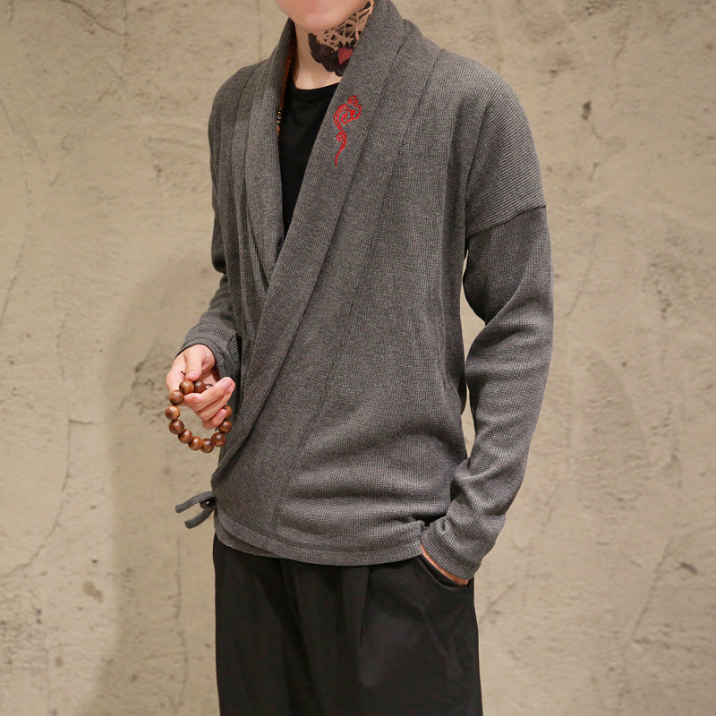 Eddie – Geborduurde Hanfu-stijl Cardigan