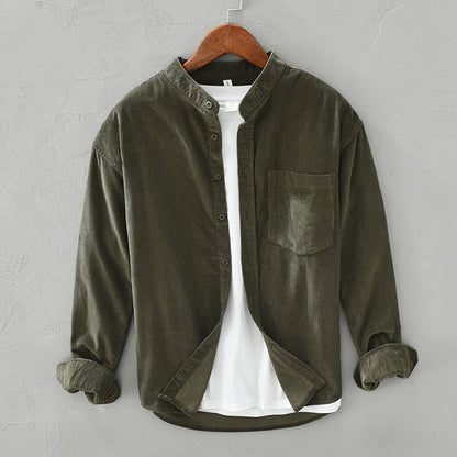 Adrian – Casual Corduroy Overhemd met Lange Mouwen