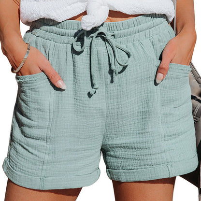 Jane – Hoge Getailleerde Wijde Shorts voor Dames