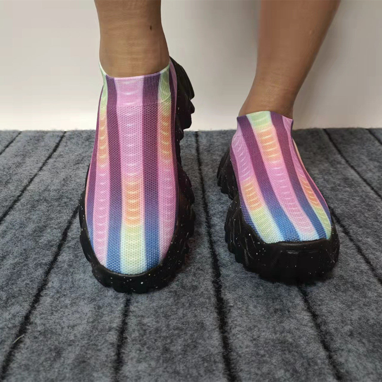 Amy – Kleurrijke Dames-Sneakers met Dikke Zool