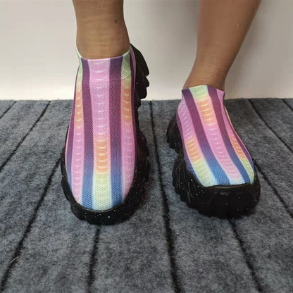 Amy – Kleurrijke Dames-Sneakers met Dikke Zool
