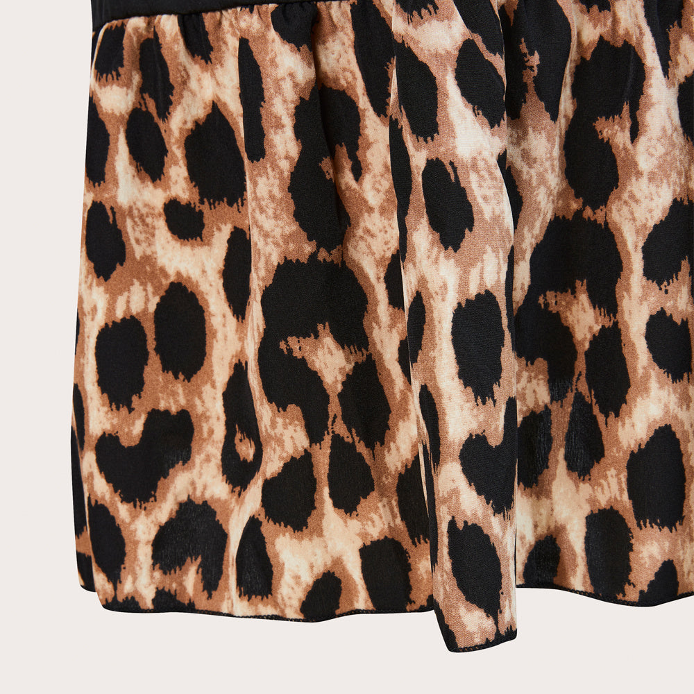 Emily – Tuniek-Midijurk met Luipaardprint