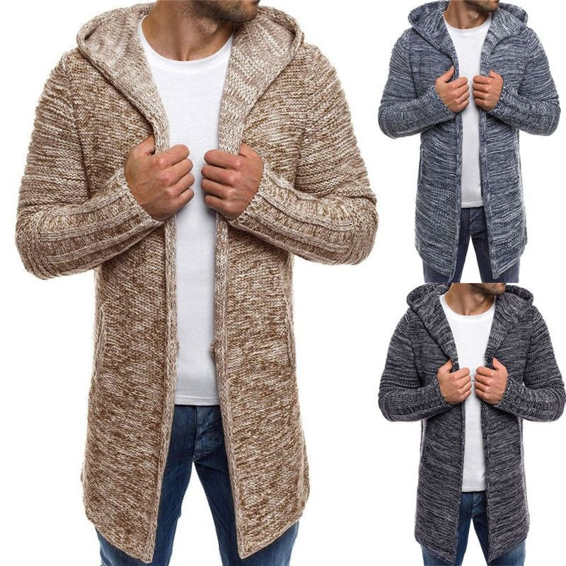 Gregory – Lange Heren Trenchcardigan met Kap voor de Winter