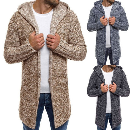 Gregory – Lange Heren Trenchcardigan met Kap voor de Winter