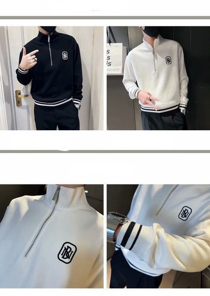 William – Slim Fit Pullover met Opstaande Kraag voor de Herfst