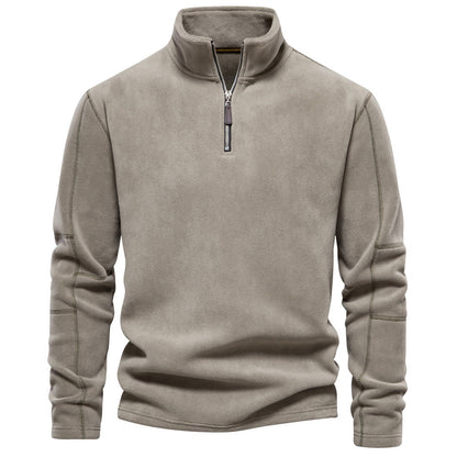 Arthur – Stehkragen Zip Sweatshirt met Fleece, casual trui voor heren