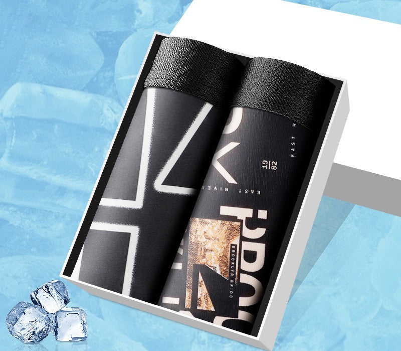 Liam – Ademend IJs-Zijde Boxershorts voor Heren