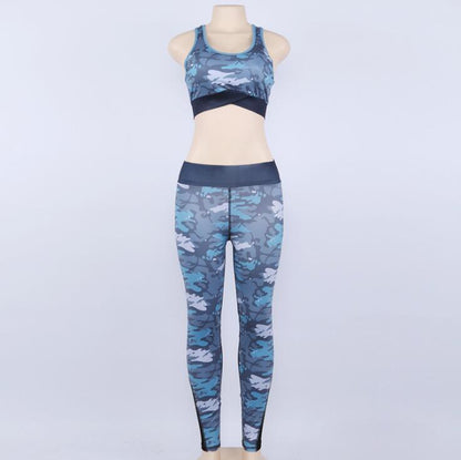 Denise – Camouflage Sportset met Mesh Beha en Fitness Leggings