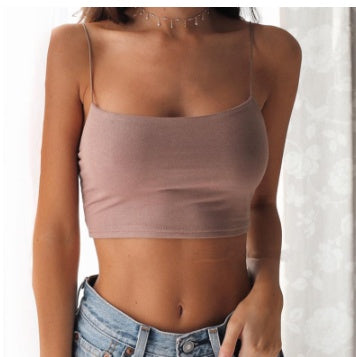 Gabrielle – Mouwloos Dames-Crop-Top van Katoen