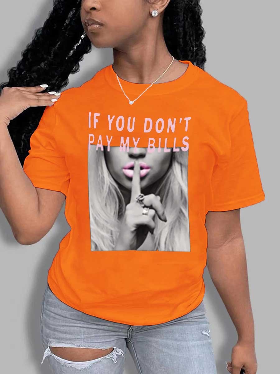 Jane – Rondhals T-Shirt met Print voor Dames