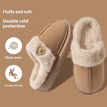 Audrey – Fluffy Winterpantoffels met Dikke Zool