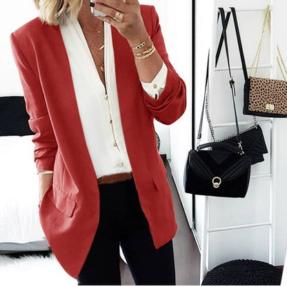 Faith – Slim Fit Blazer van Premium Vegan Suede