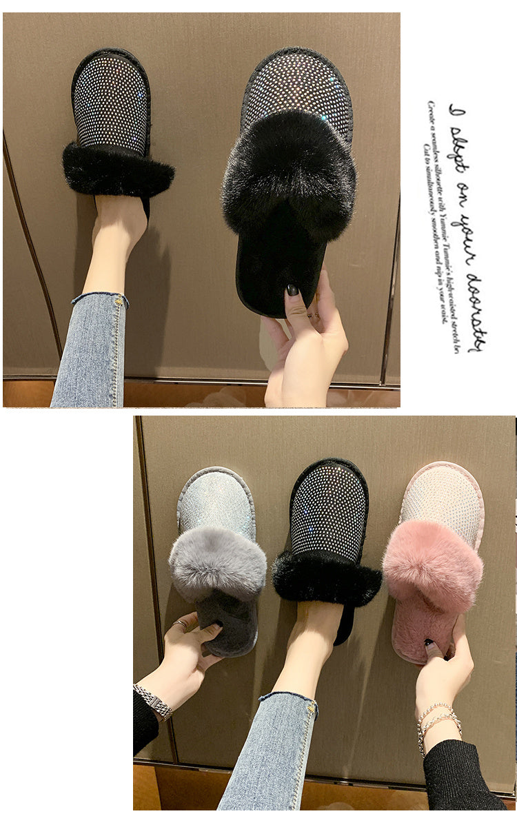 Lisa – Flache Damensandalen mit Strass