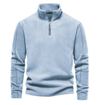 Arthur – Stehkragen Zip Sweatshirt met Fleece, casual trui voor heren