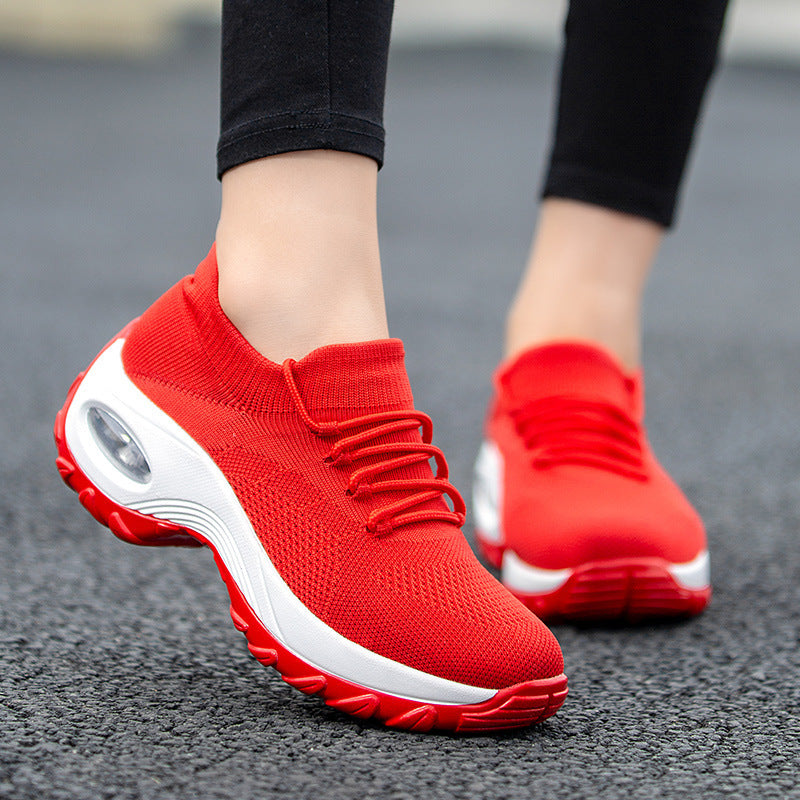 Samantha – Sportieve Dames-Schoenen met Vliegend Breiwerk en Schokabsorberende Zolen