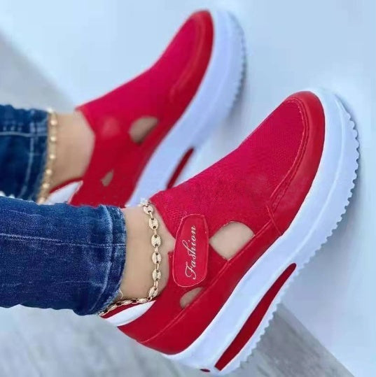 Ruby – Ademend Dames Sneaker met Lage Wedge voor de Zomer