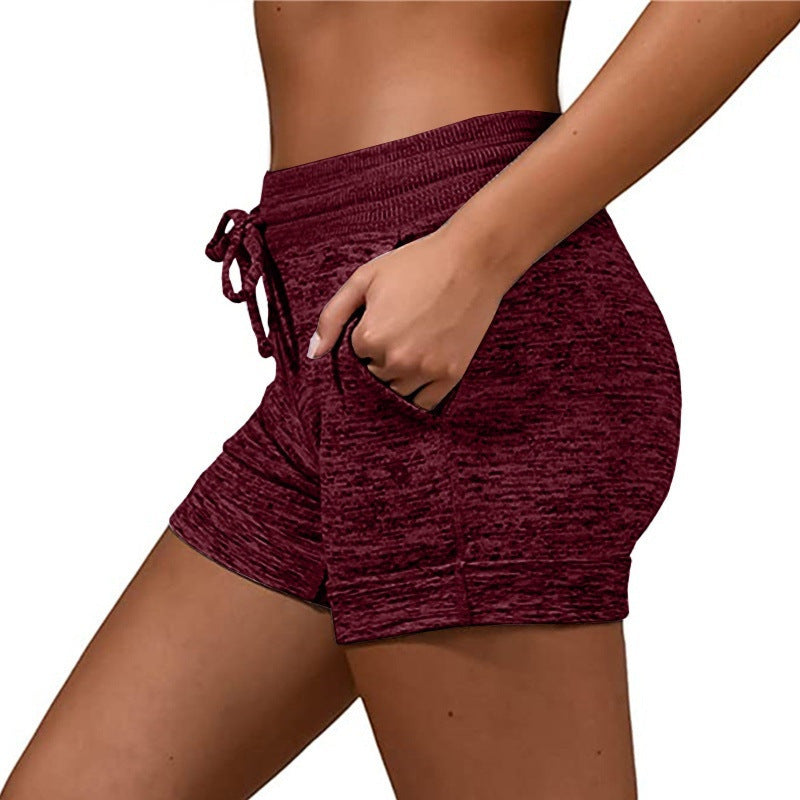 Amanda – Sneldrogende Dames Shorts met Vetersluiting en Stretch