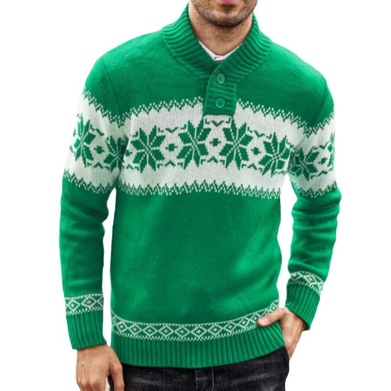 Danny – Herenpullover met Kerstmotief en Jacquard Breidesign