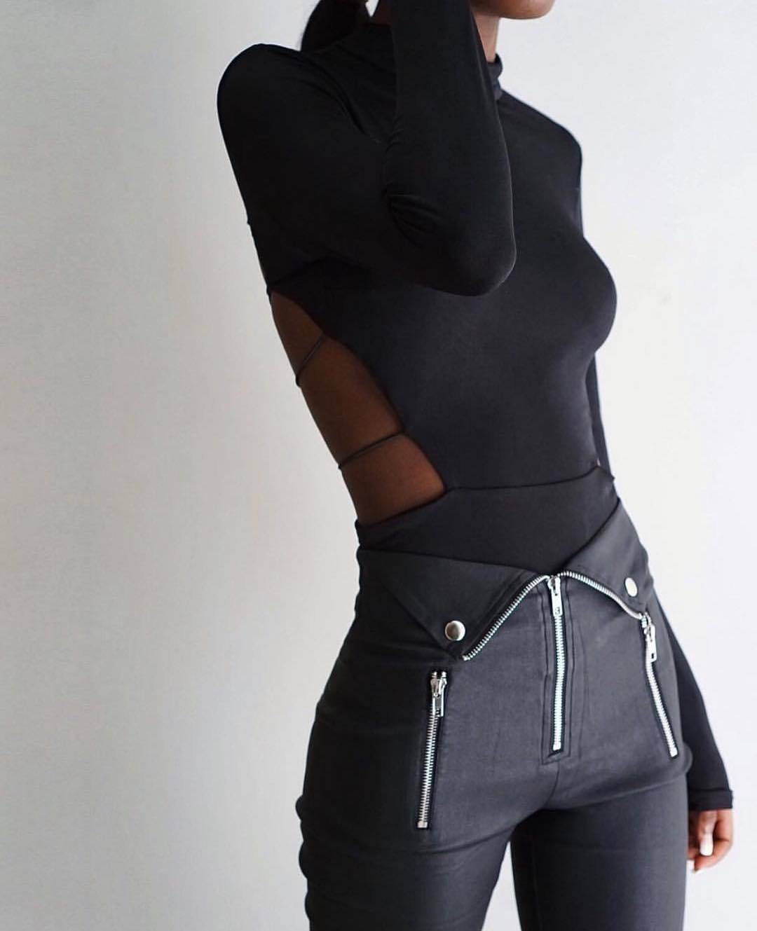 Mandy – Donkere Broek met Ritssluiting