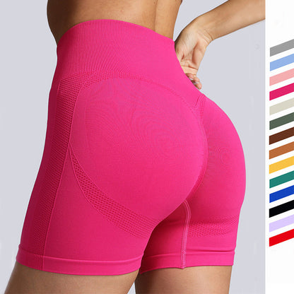 Tara – Naadloze Yoga-Shorts voor Dames met Hoge Taille en Heupenstrakker Design