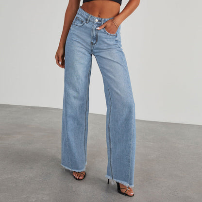 Ann – Comfortabele Dames High-Waist Jeans met Zakken
