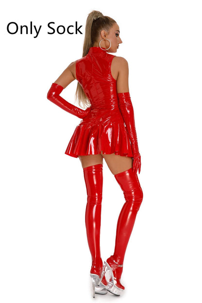 Rose – Strak Dames-Eenstukjurk van Spiegelstof